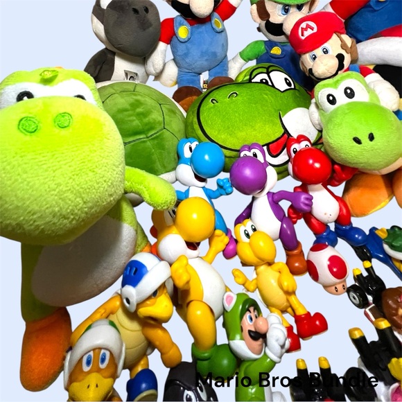 Super Mario Bros Action Figure and Plush Toy Set - Picture 5 of 7